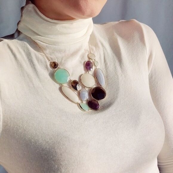 stella &ย dotโ~ oasis statement necklace ~ bib style ~โretired - Picture 5 of 6